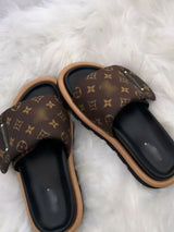 Lv Pillow Mule Brown