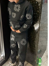 Denim Tears The Cotton Wreath Hoodie Black Monochrome